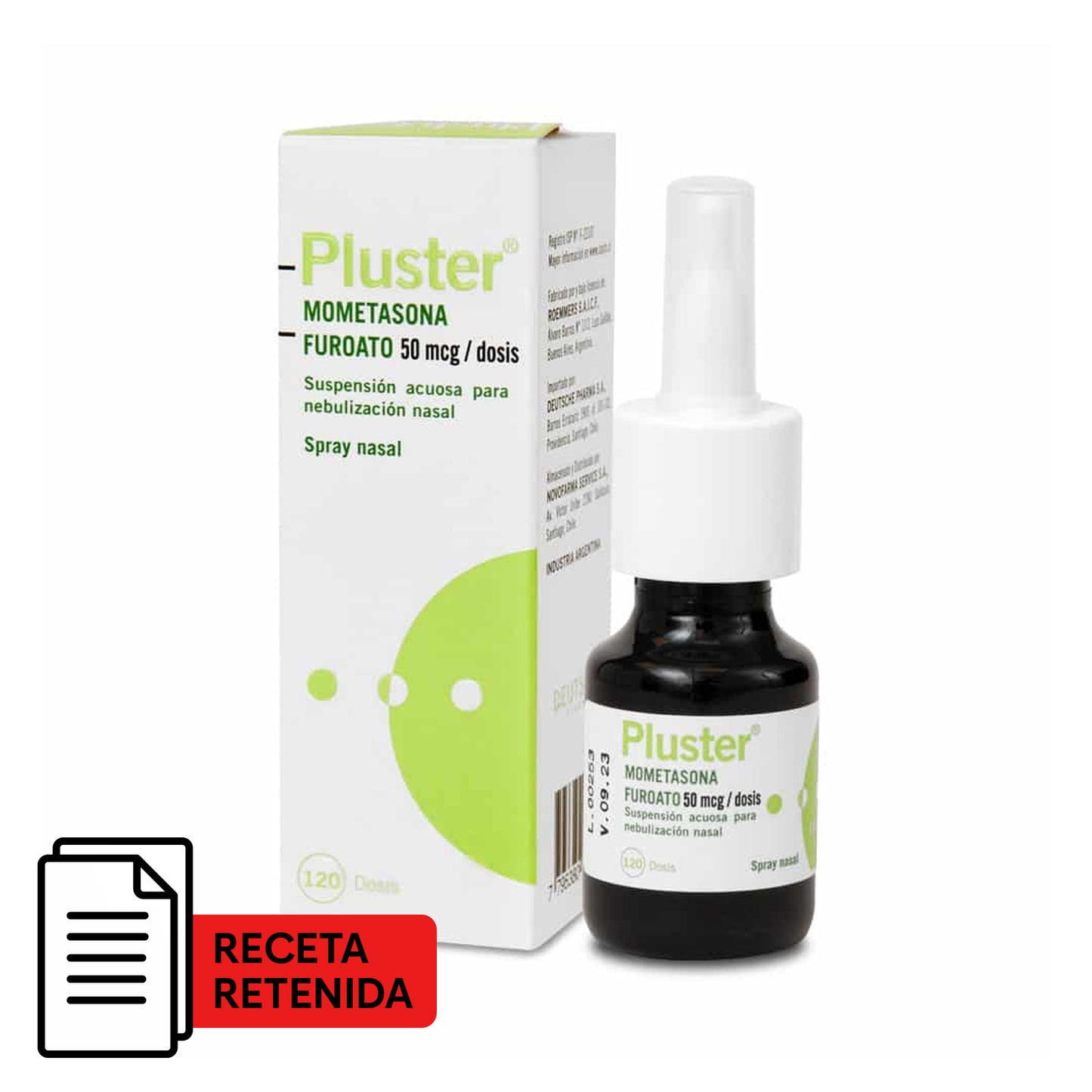 Pluster Suspensión Nasal 50mcg - Farmacias Curie