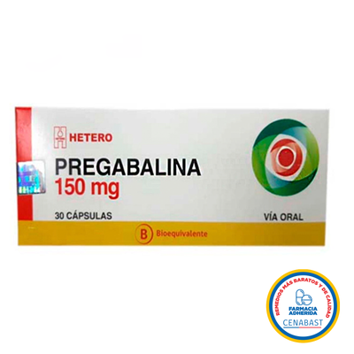 Pregabalina Cápsulas 150mg Medicamento Cenabast - Farmacias Curie