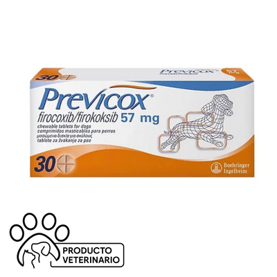 Previcox 57 mg - 30 Comprimidos Masticables - Farmacias Curie