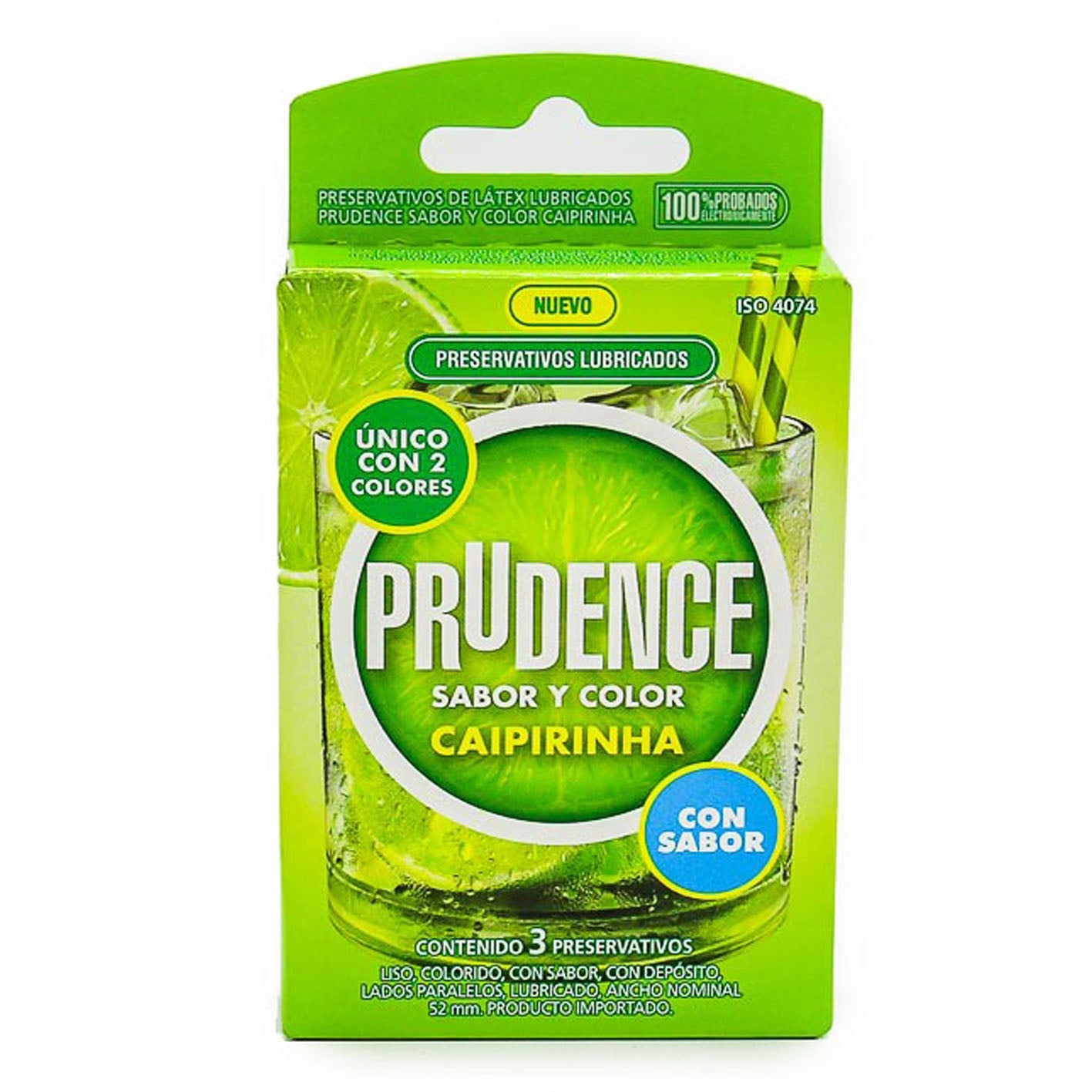 Prudence Preservativos Caipirinha - 3 unidades - Farmacias Curie