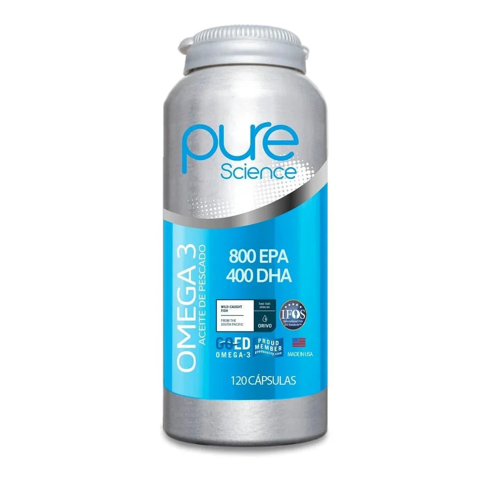Omega 3 Pure Science - 120 Cápsulas - Farmacias Curie