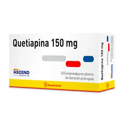 Quetiapina Comprimidos Recubiertos de Liberación Prolongada 150mg - Farmacias Curie