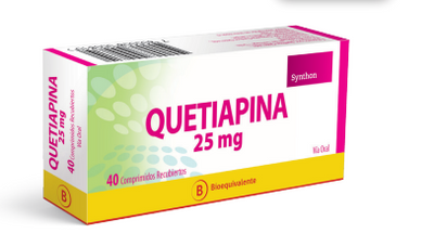 Quetiapina 25mg - 30 Comprimidos Recubiertos - Farmacias Curie