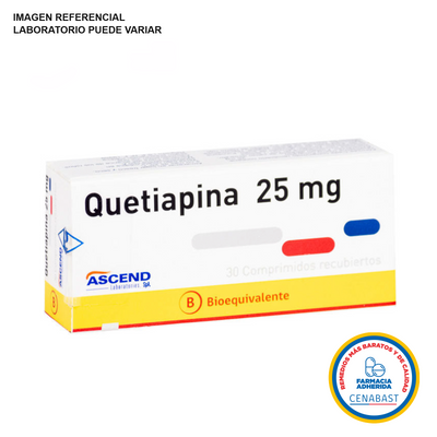 Quetiapina Comprimidos Recubiertos 25mg Medicamento Cenabast