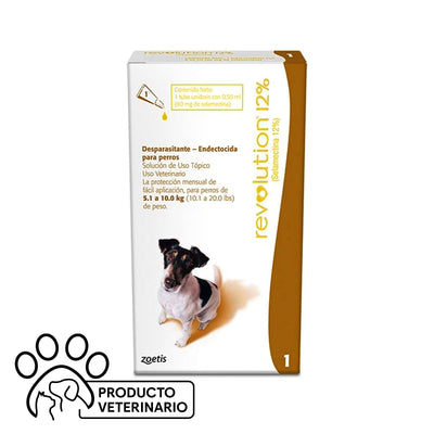 Revolution 12% Pipeta Perros 5,1-10kg - Farmacias Curie
