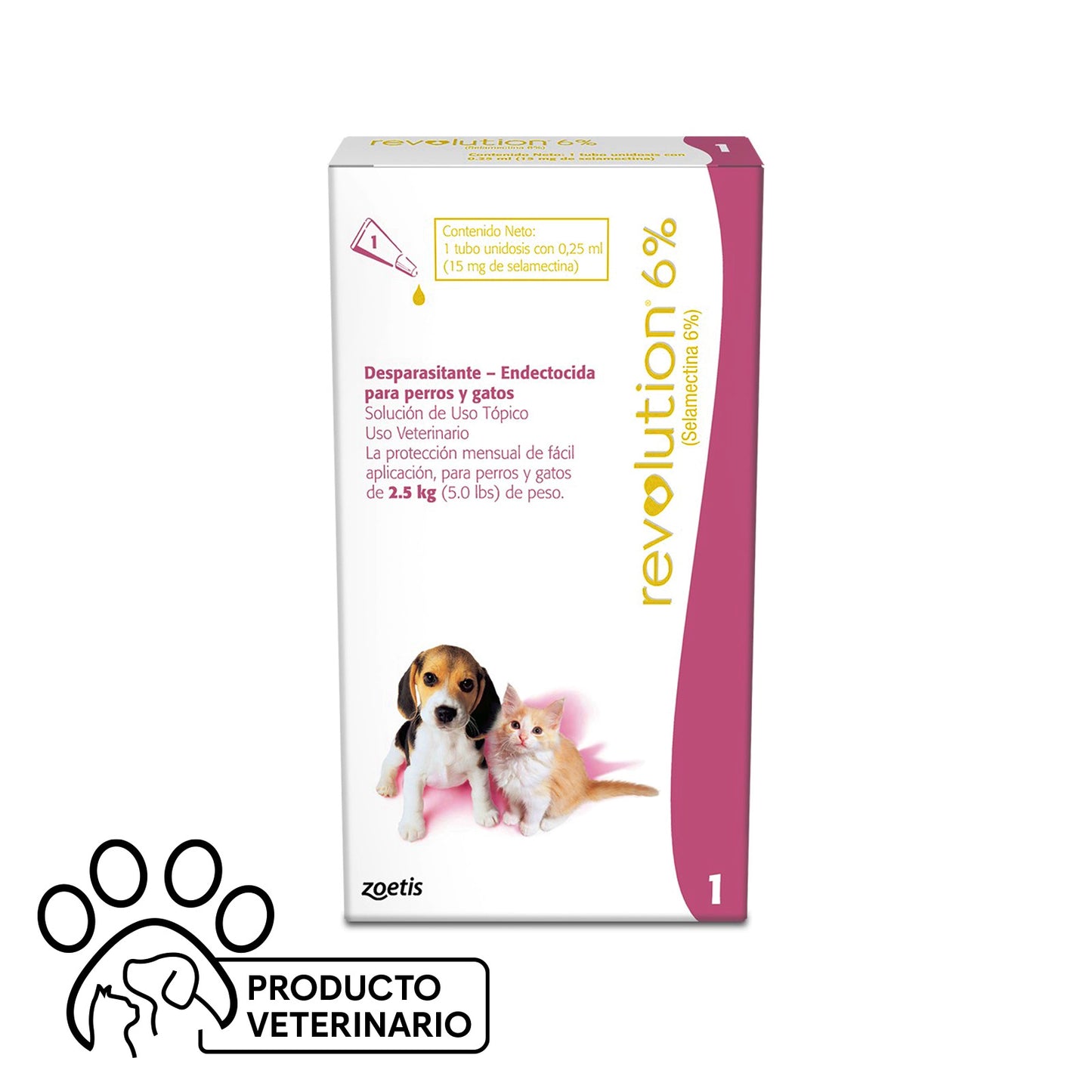 Revolution 6% Pipeta Perros y Gatos 2,5kg - Farmacias Curie