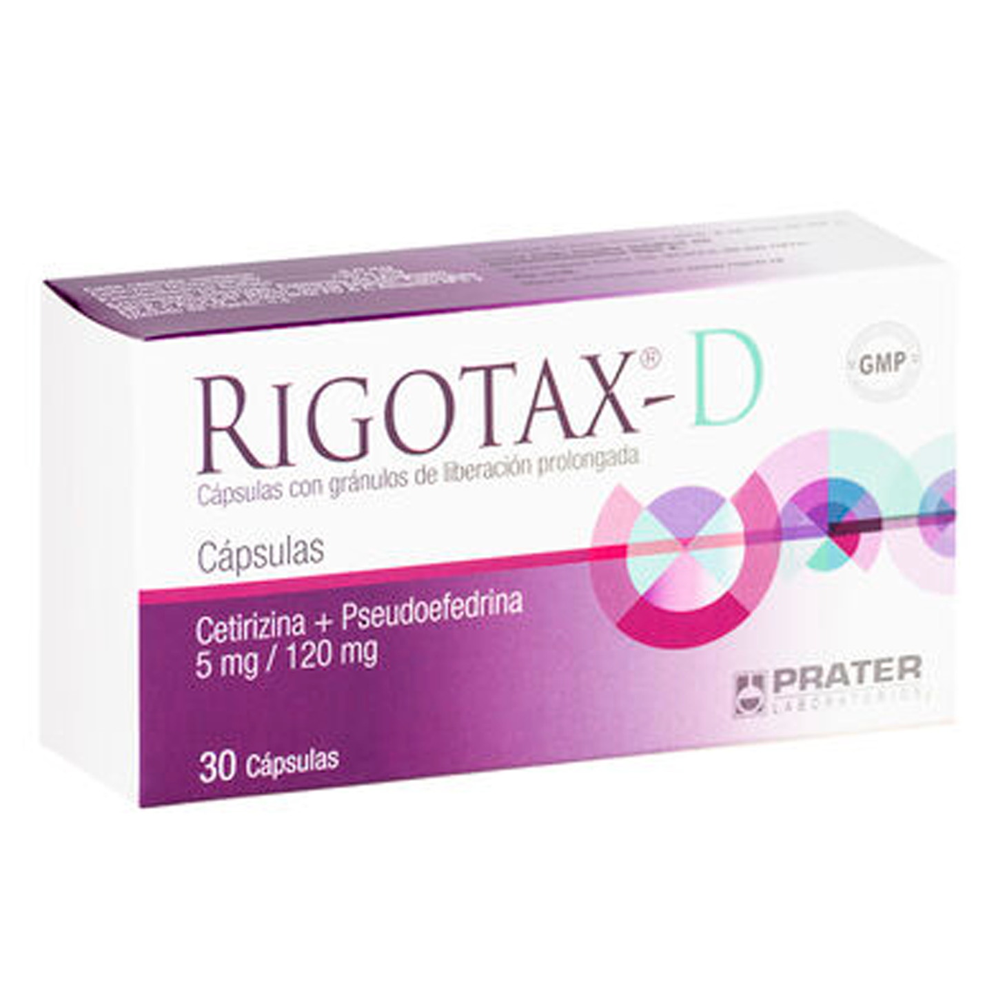 Rigotax-D Comprimidos de Liberación Prolongada - 30 Unidades - Farmacias Curie