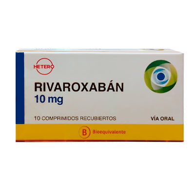 Rivaroxaban 10 mg - 10 Comprimidos Recubiertos - Farmacias Curie