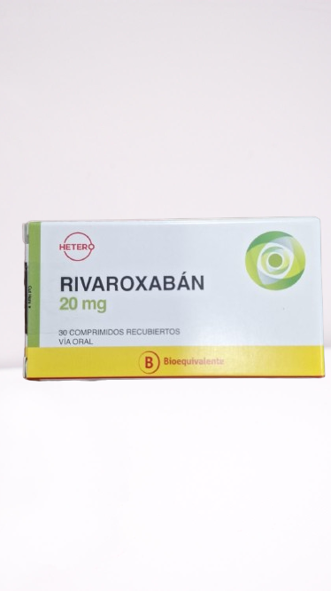 Rivaroxaban 20 mg - 30 Comprimidos Recubiertos - Farmacias Curie