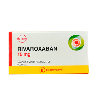 Rivaroxaban 15 mg - 30 Comprimidos Recubiertos - Farmacias Curie