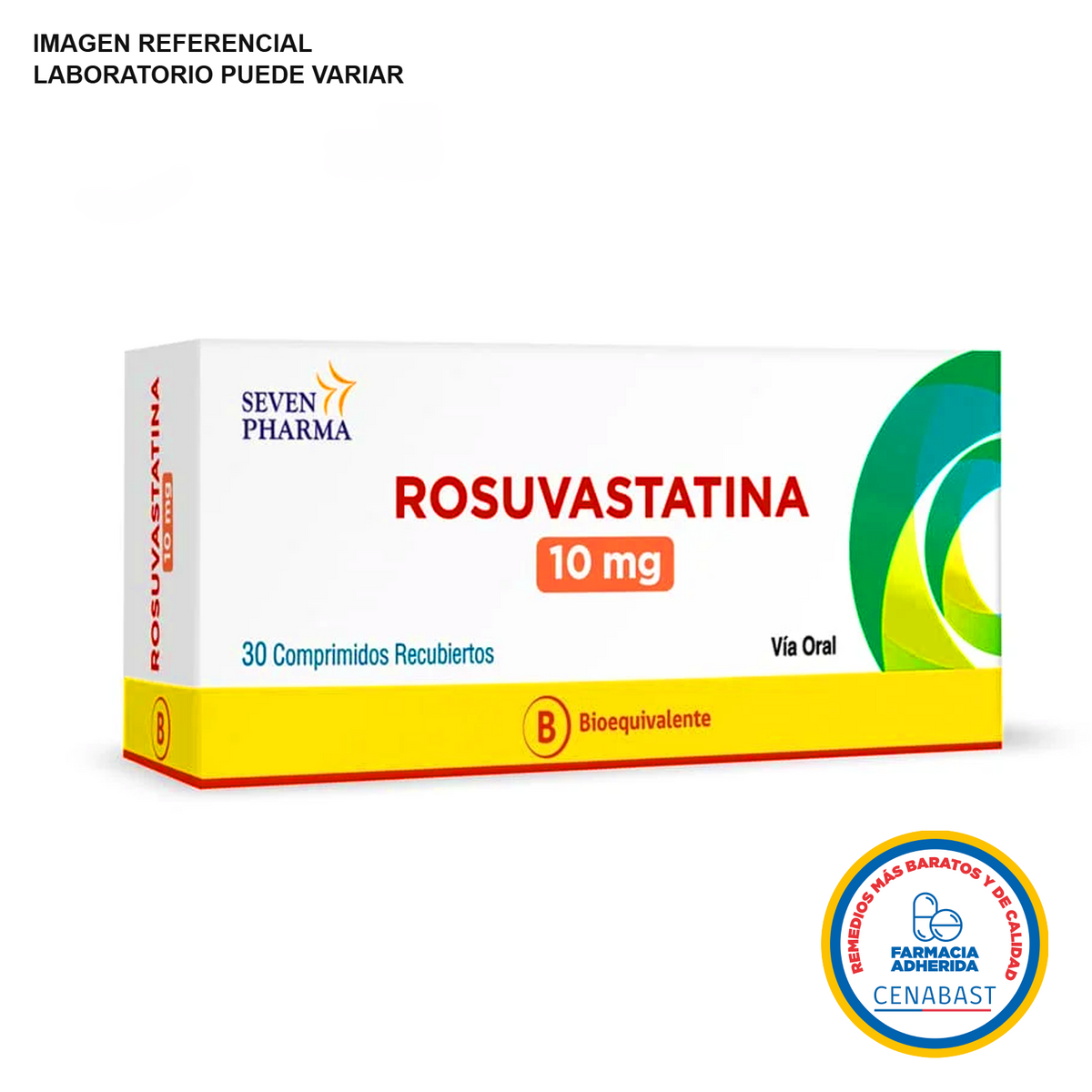 Rosuvastatina 10mg - 30 comprimidos - Medicamento Cenabast