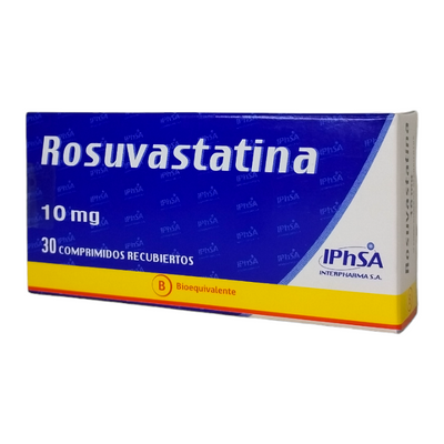 Rosuvastatina 10 mg - 30 Comprimidos Recubiertos - Farmacias Curie