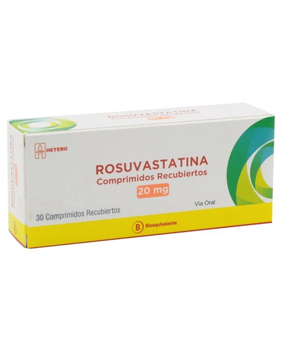 Rosuvastatina 20mg - 30 Comprimidos Recubiertos - Farmacias Curie