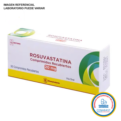 Rosuvastatina Comprimidos Recubiertos 20mg Medicamento Cenabast
