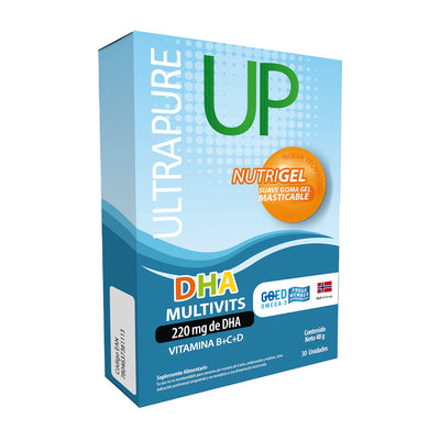 Omega 3 UP DHA + Multivits - 30 Unidades Masticables