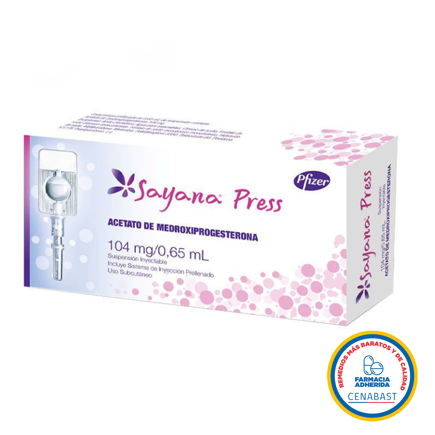 Sayana Press Solución Inyectable Medicamento Cenabast - Farmacias Curie