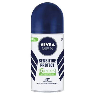 Nivea Desodorante Hombre Roll On Sensitive Protect - Farmacias Curie