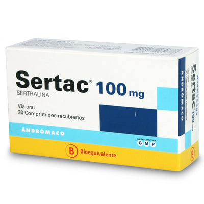 Sertac 100 mg - 30 Comprimidos Recubiertos - Farmacias Curie