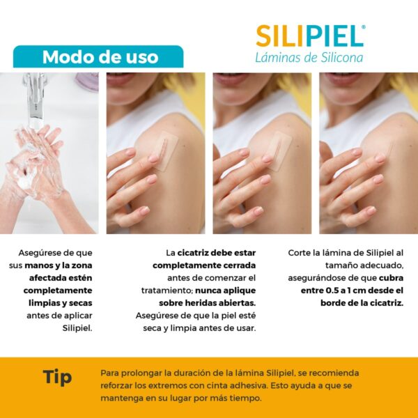 Silipiel Lamina de Silicona Para Cicatrices 4x6 cm - 1 Lámina - Farmacias Curie