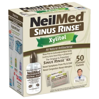 Sinus Rinse Xylitol - Kit 50 Sobres + Botella Aplicadora - Farmacias Curie