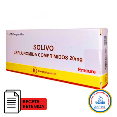 Solivo 20 mg - 60 Comprimidos Recubiertos - Medicamento Cenabast - Farmacias Curie