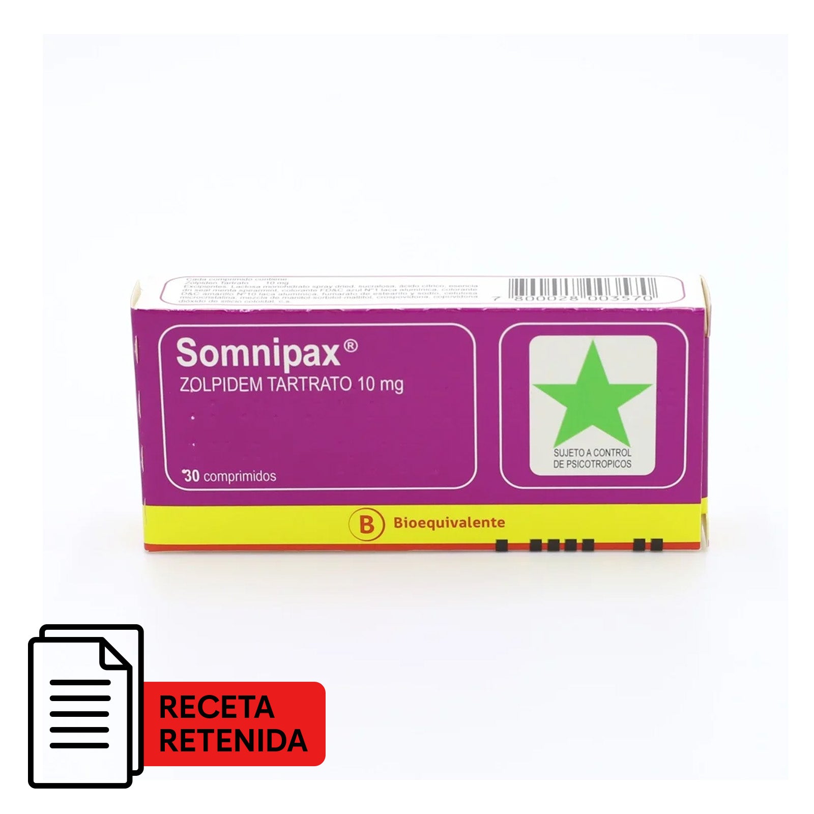 Somnipax Comprimidos 10mg - Farmacias Curie