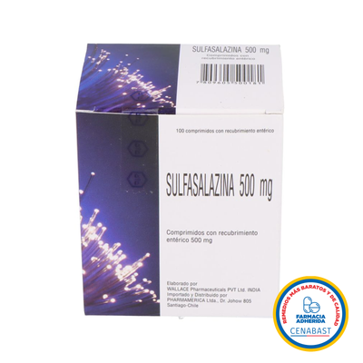 Sulfasalazina Comprimidos con Recubrimiento Entérico 500mg Medicamento Cenabast - Farmacias Curie