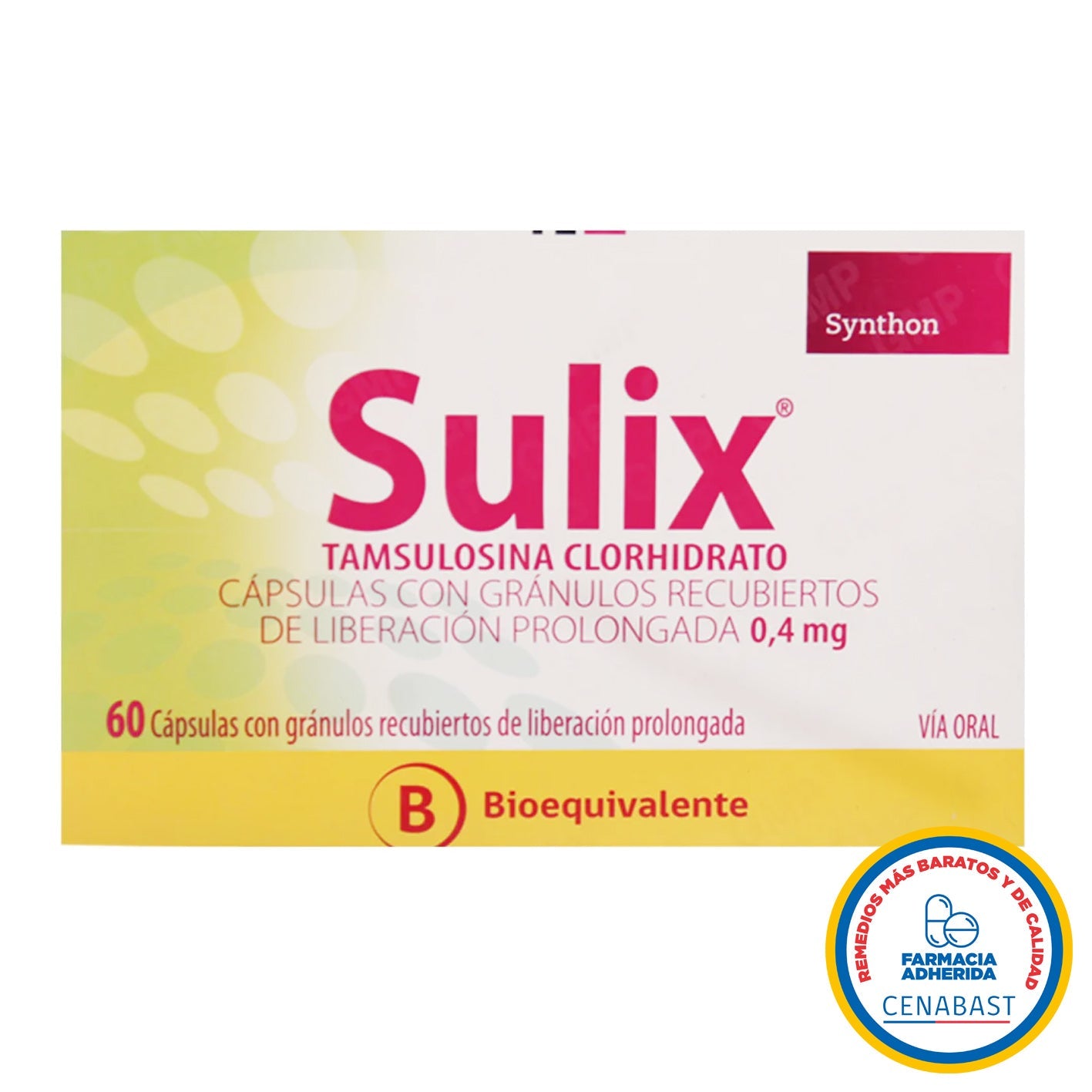 Sulix Cápsulas con Gránulos Recubiertos de Liberación Prolongada Medicamento Cenabast - Farmacias Curie