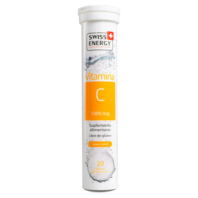 Vitamina C 1000mg Limón - 20 Comprimidos Efervescentes