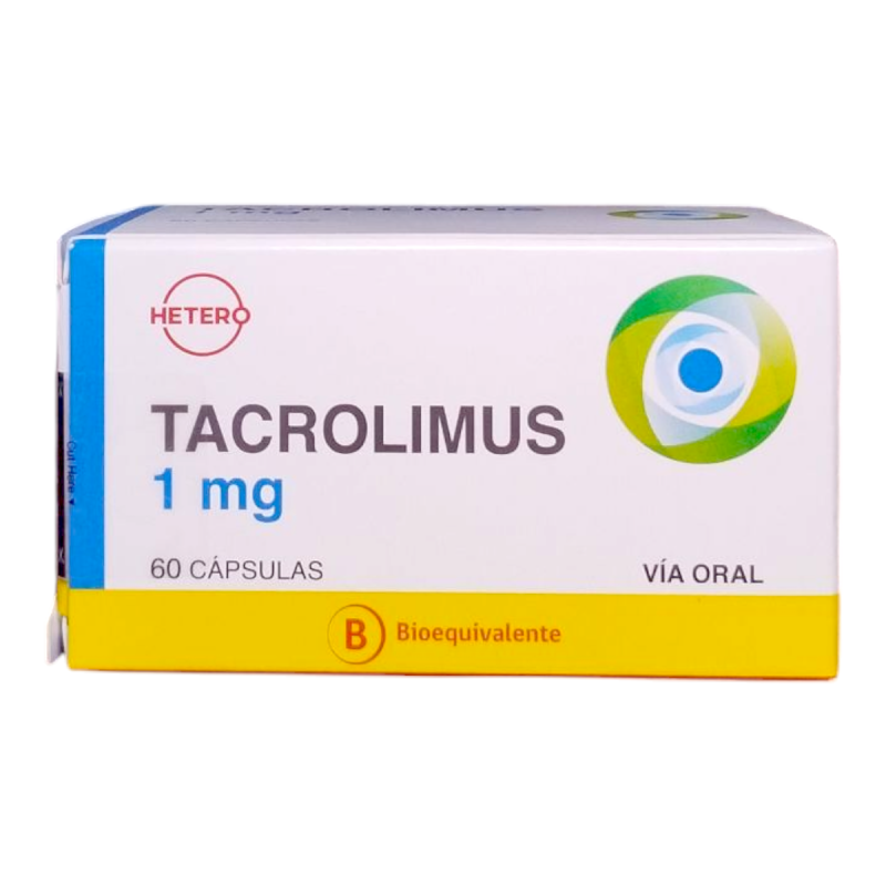 Tacrolimus 1mg - 60 cápsulas - Farmacias Curie