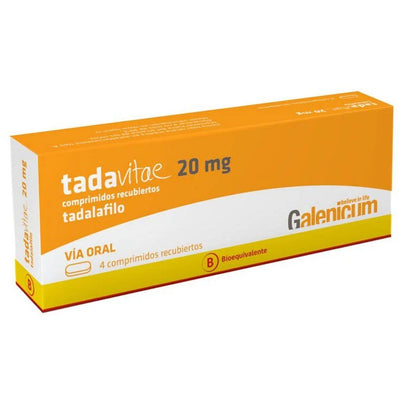 Tadavitae 20mg - 4 Comprimidos Recubiertos - Farmacias Curie