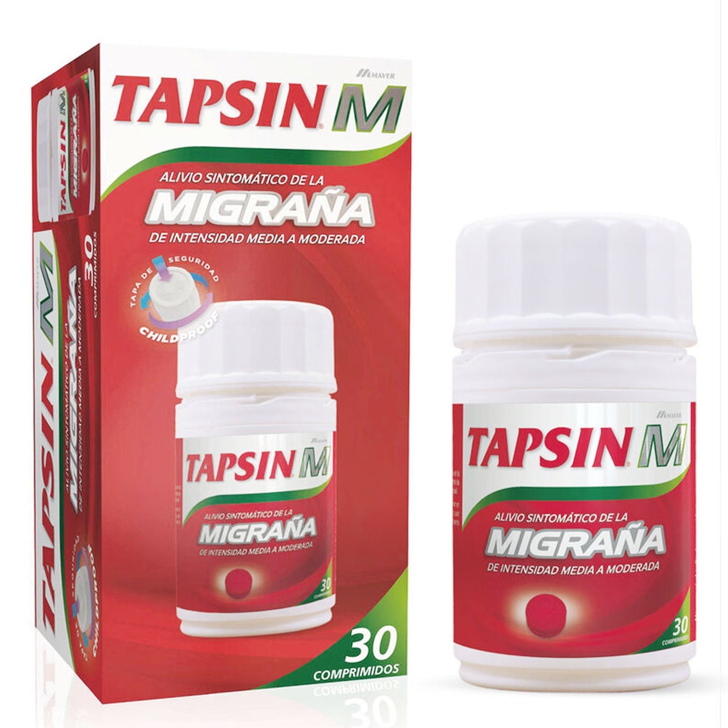 Tapsin Migraña - 30 Comprimidos Recubiertos - Farmacias Curie