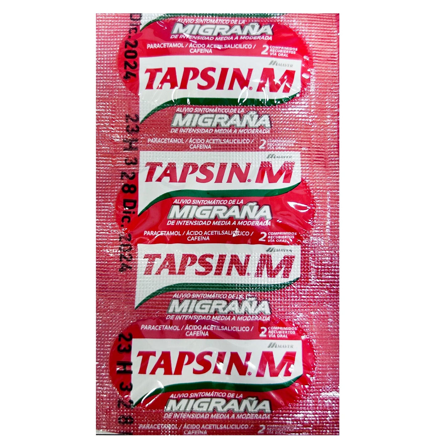 Tapsin Migraña Tira - Farmacias Curie