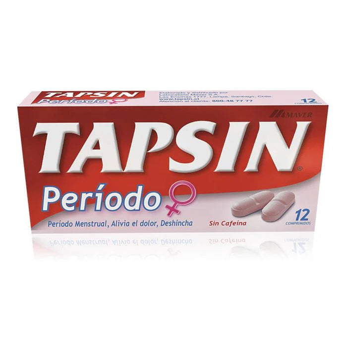 Tapsin Período - 12 Comprimidos - Farmacias Curie