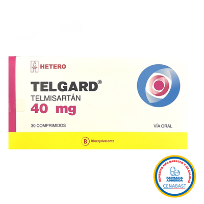 Telgard Comprimidos 40mg Medicamento Cenabast - Farmacias Curie