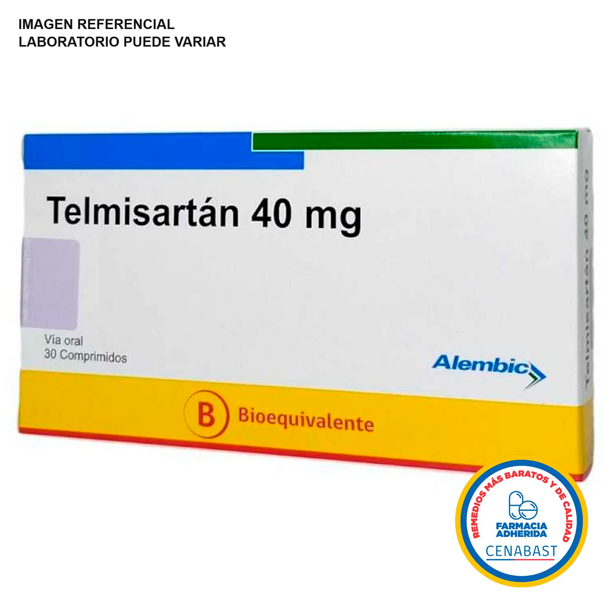 Telmisartan 40mg - 30 Comprimidos - Medicamento Cenabast