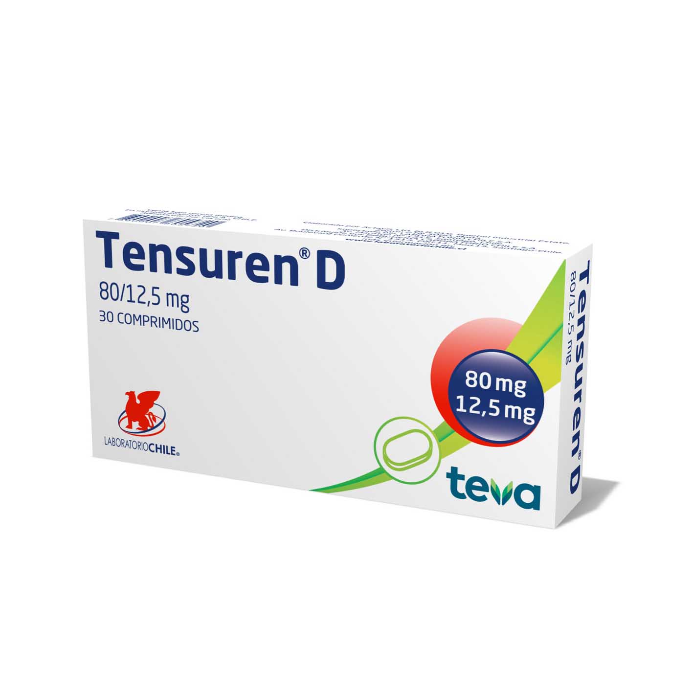 Tensuren D Comprimidos Recubiertos 80/12,5mg - Farmacias Curie