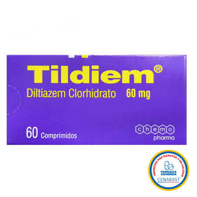 Tildiem Comprimidos 60mg Medicamento Cenabast - Farmacias Curie