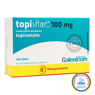 Topivitae Comprimidos Recubiertos 100mg Medicamento Cenabast - Farmacias Curie