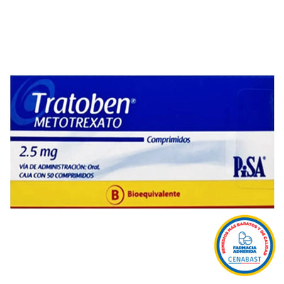 Tratoben 2,5 mg - 50 Comprimidos - Medicamento Cenabast - Farmacias Curie