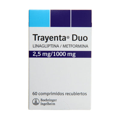 Trayenta Duo Comprimidos Recubiertos 2,5mg/1000mg - Farmacias Curie