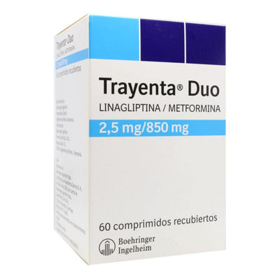 Trayenta Duo Comprimidos Recubiertos 2,5mg/850mg - Farmacias Curie