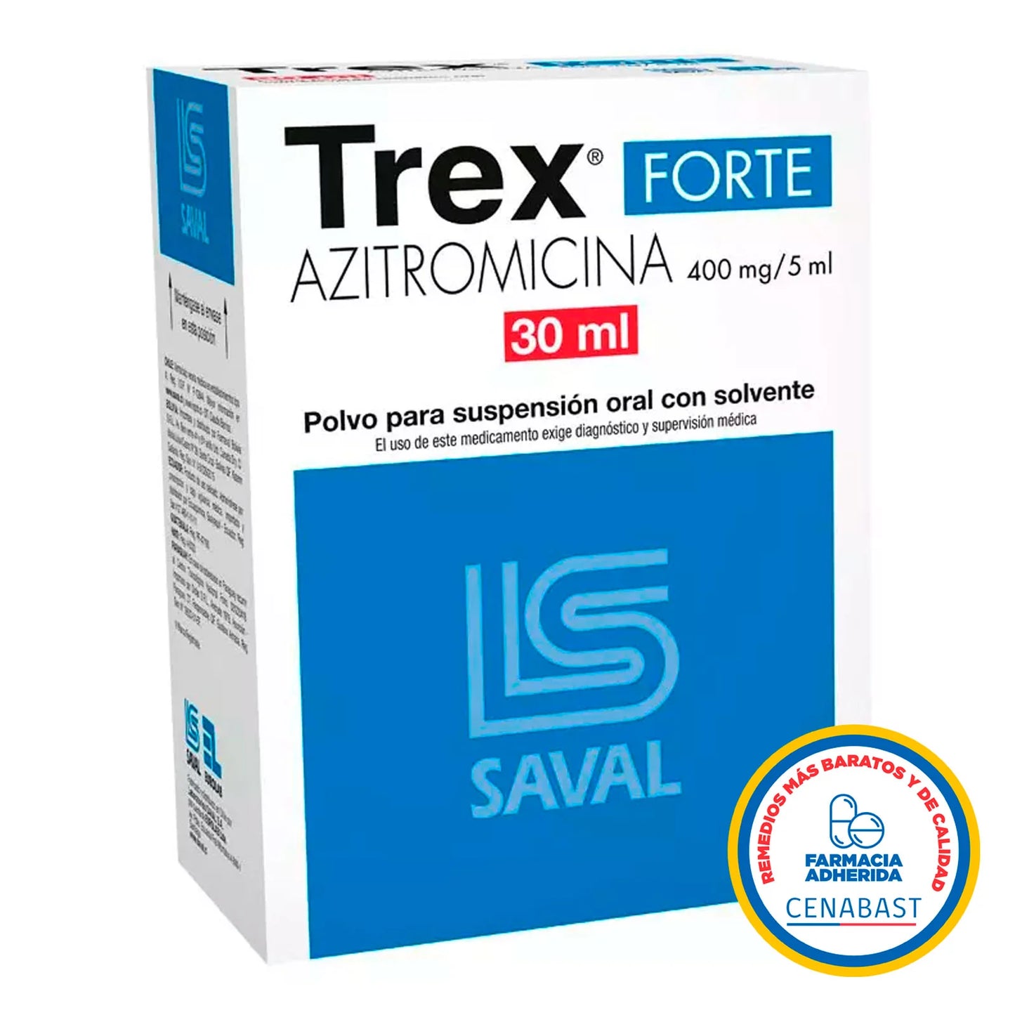 Trex Forte 400 mg/5 ml - Suspensión Oral Medicamento Cenabast - Farmacias Curie