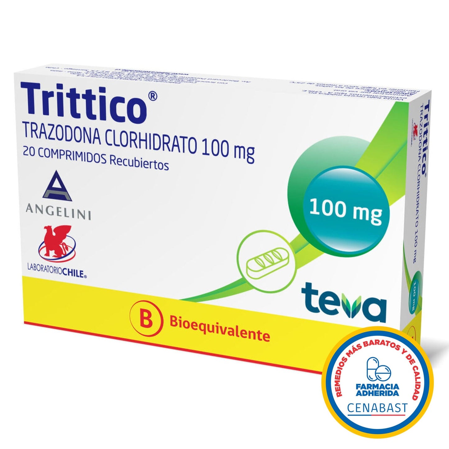 Trittico Comprimidos Recubiertos 100mg Medicamento Cenabast - Farmacias Curie