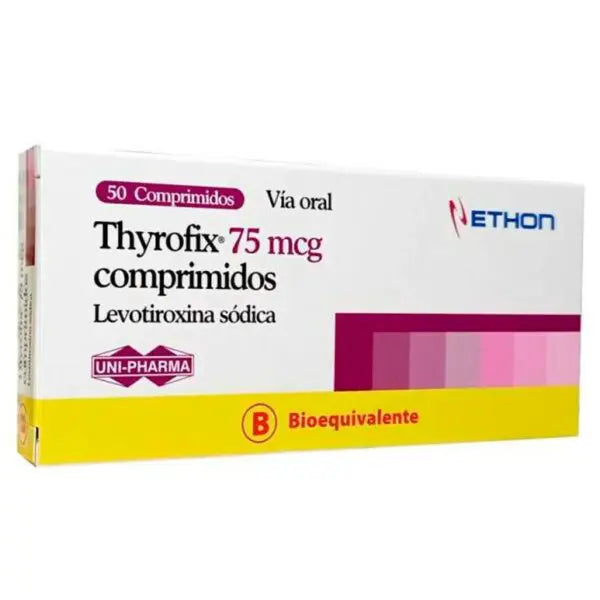 Thyrofix 75 mcg - 50 Comprimidos - Farmacias Curie