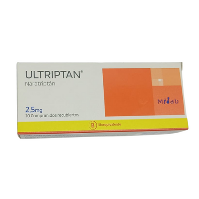 Ultriptán 2.5mg - 10 comprimidos recubiertos - Farmacias Curie