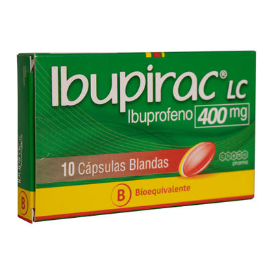 Ibupirac LC Cápsulas Blandas 400mg - 10 unidades - Farmacias Curie