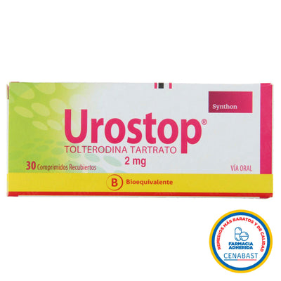 Urostop Comprimidos Recubiertos 2mg Medicamento Cenabast - Farmacias Curie