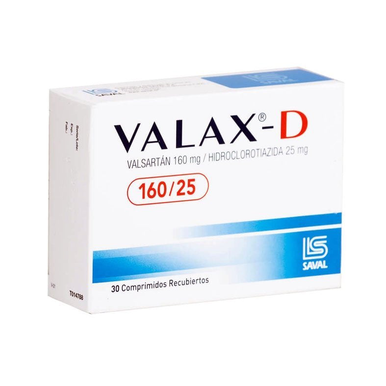 Valax-D Comprimidos Recubiertos 160/25 - Farmacias Curie