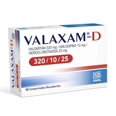 Valaxam-D Comprimidos Recubiertos 320/10/25 - Farmacias Curie